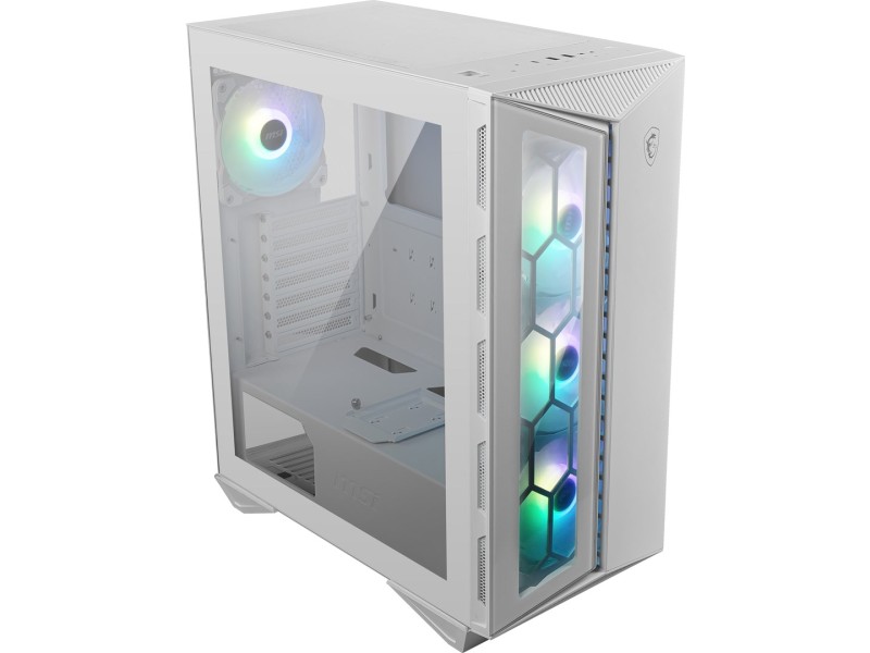 MSI MPG GUNGNIR 110R WHITE Mid Tower Gaming Computer Case White, 4x 120mm ARGB Fan, 1 to 6 ARGB Control board, USB Type-C, Tempered Glass, Center, ATX, mATX, mini-ITX 306-7G10W21-W57 – MSI  Компютърни кутии
