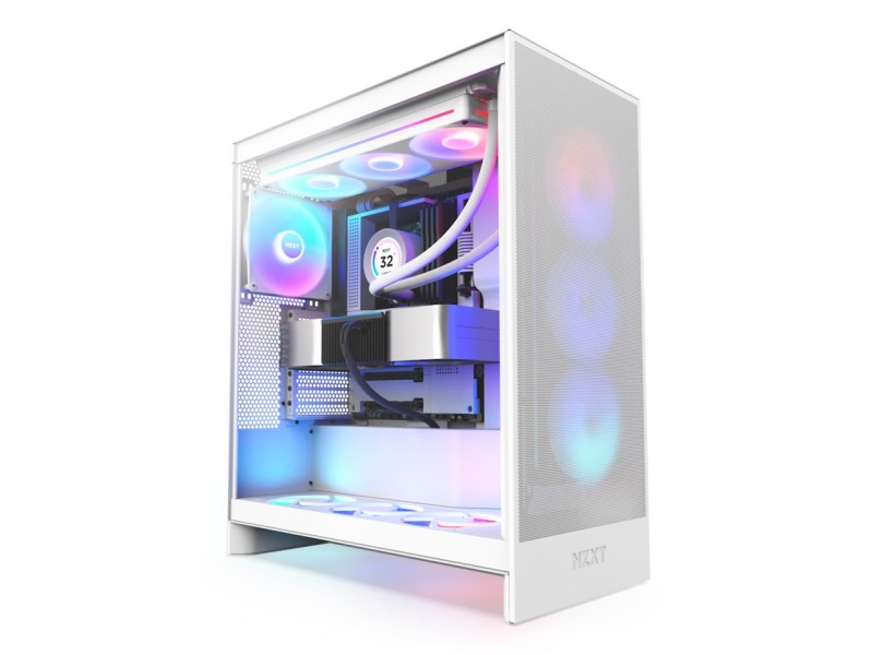 NZXT H7 Flow RGB Midi Tower White CM-H72FW-R1 – NZXT Компютърни кутии