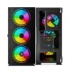 SAVIO PC Case Raptor X1 ARGB Glass/Mesh Black SAVGC-RAPTORX1 – SAVIO Компютърни кутии
