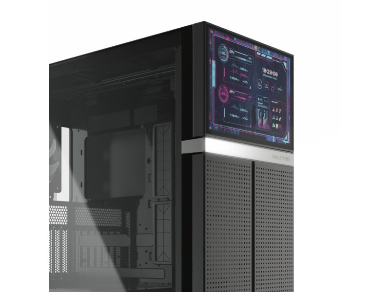 Valkyrie VK02 LCD Black Midi Tower VK-CASE02LCD –  Компютърни кутии