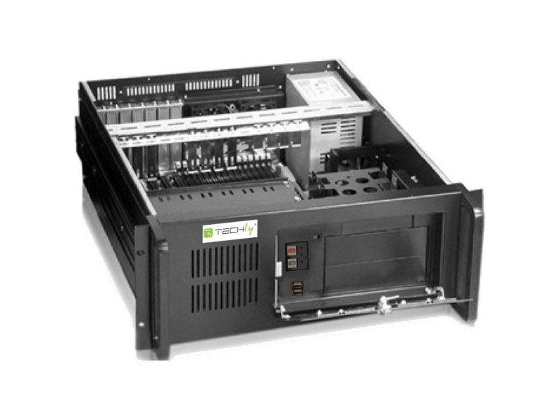 Techly Industrial 4U Rackmount Computer Chassis I-CASE MP-P4HX-BLK2 305519 – TECHly Компютърни кутии
