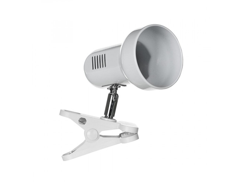 Activejet Clip-on desk lamp, white, metal, E27 thread Activejet Clip-on desk lamp, white, metal, E27 thread