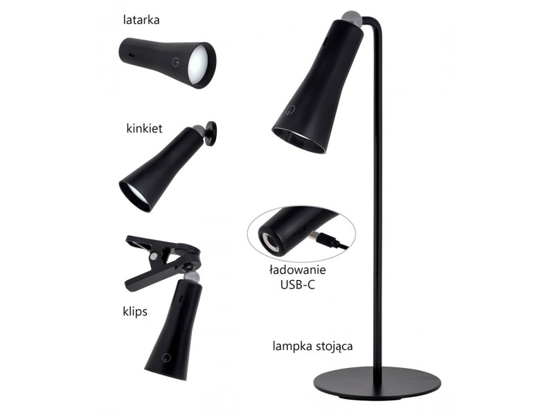 Activejet Multifunctional lamp AJE-IDA 4IN1 Black Activejet Multifunctional lamp AJE-IDA 4IN1 Black