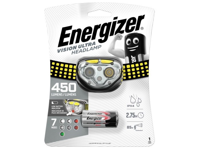 ENERGIZER Headlight Vision Ultra 3AA 450 LM, 3 colours of light 424475 – ENERGIZER Фенери