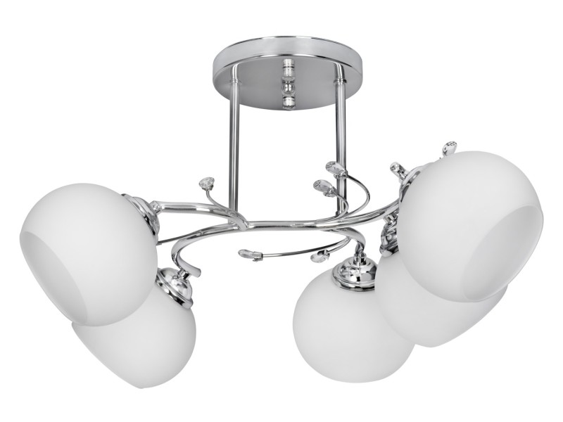 Classic chandelier pendant ceiling lamp Activejet IRMA nickel 5xE27 for living room AJE-IRMA 5P – Activejet Led осветителни тела