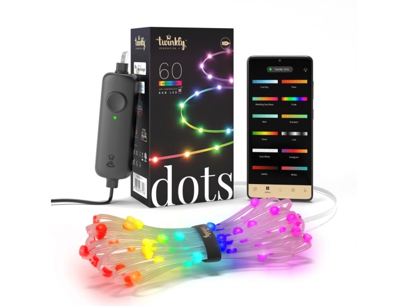Twinkly Dots Transparent TWD060STP-T – twinkly Коледни светлини за елха