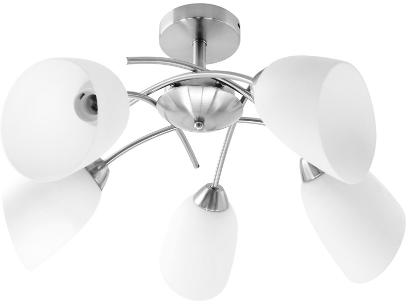 Activejet Classic chandelier pendant ceiling lamp NIKITA nickel 5xE27 for living room NIKITA 5P Nikiel – Activejet Led осветителни тела