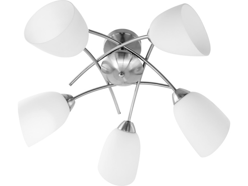 Activejet Classic chandelier pendant ceiling lamp NIKITA nickel 5xE27 for living room NIKITA 5P Nikiel – Activejet Led осветителни тела