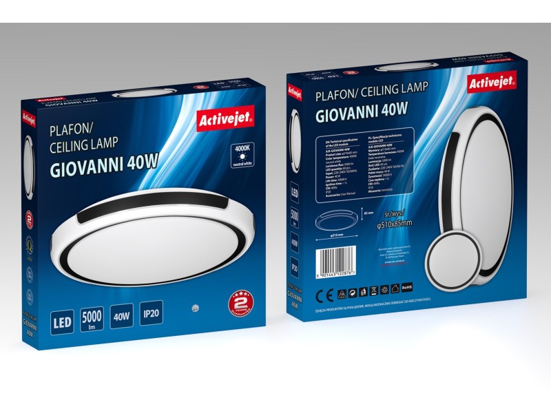 Activejet LED ceiling light AJE-GIOVANNI 40W AJE-GIOVANNI 40W – Activejet Led осветителни тела