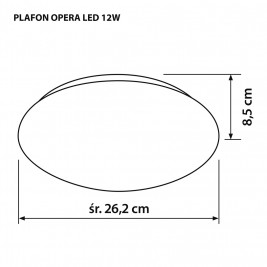 Модерен LED плафон за таван Activejet OPERA LED 12W