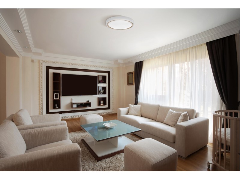 Modern LED ceiling plafond Activejet VERDI White/Gold 23W AJE-VERDI W/G – Activejet Led осветителни тела