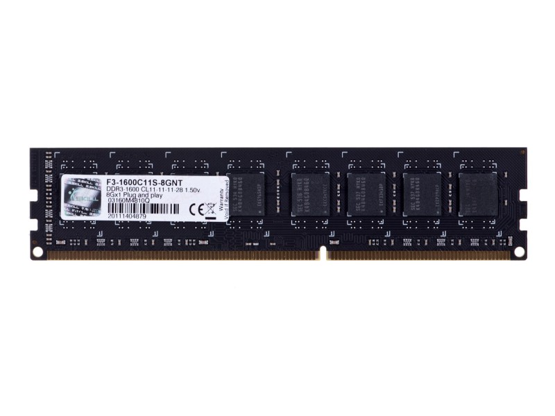 G.Skill 8GB DDR3-1600MHz memory module F3-1600C11S-8GNT – G.SKILL Оперативна памет