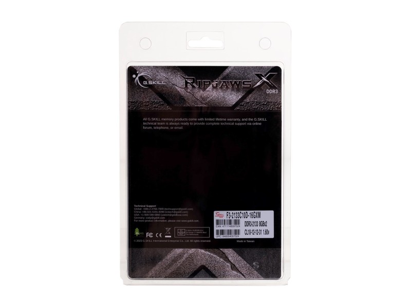 G.Skill RipjawsX 16GB (8GBx2) DDR3-2133 MHz memory module 2 x 8 GB F3-2133C10D-16GXM – G.SKILL Оперативна памет