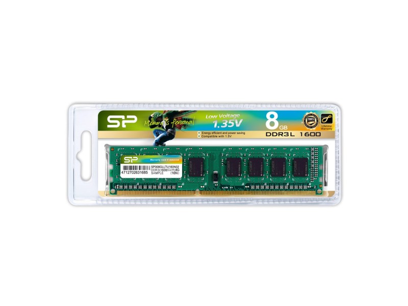 Silicon Power SP008GLLTU160N02 memory module 8 GB 1 x 8 GB DDR3L 1600 MHz SP008GLLTU160N02 – SILICON POWER Оперативна памет