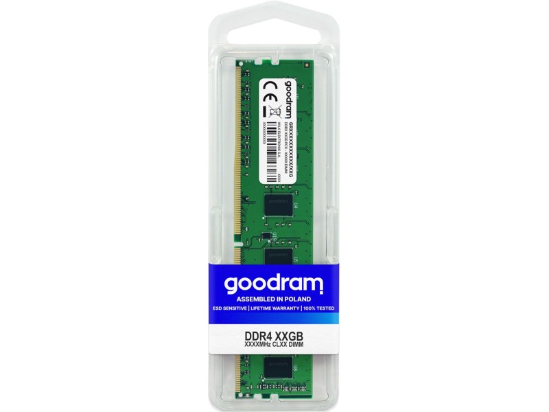 Goodram GR3200D464L22/16G memory module 16 GB 1 x 16 GB DDR4 3200 MHz GR3200D464L22/16G – GOODRAM Оперативна памет