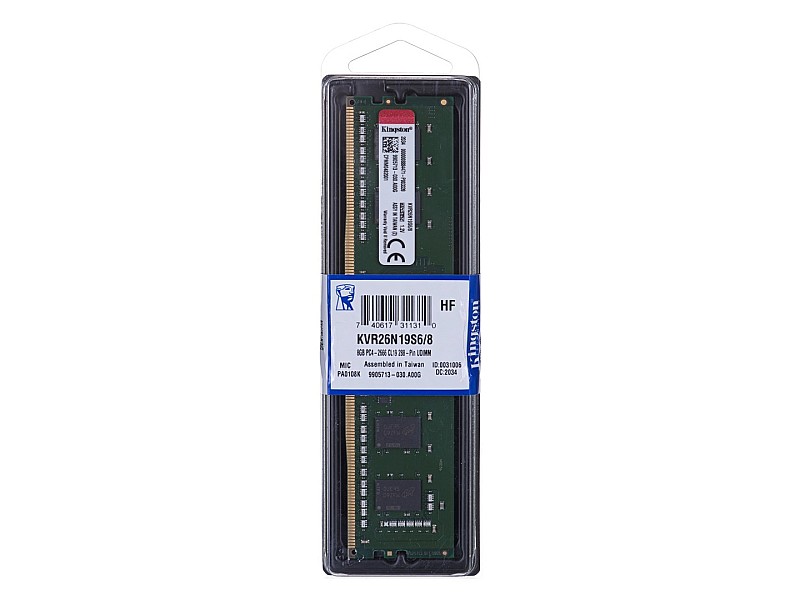 Kingston Technology ValueRAM KVR26N19S6/8 memory module 8 GB 1 x 8 GB DDR4 2666 MHz KVR26N19S6/8 – Kingston Оперативна памет