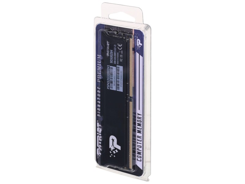 Patriot Memory Signature Premium PSP432G32002H1 memory module 32 GB 1 x 32 GB DDR4 3200 MHz Patriot Memory Signature Premium PSP432G32002H1 memory module 32 GB 1 x 32 GB DDR4 3200 MHz PSP432G32002H1 – Patriot Оперативна памет