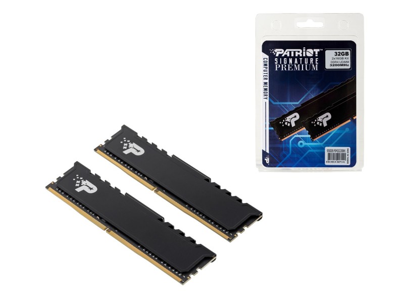 Patriot Memory Signature Premium PSP432G3200KH1 memory module 32 GB 2 x 16 GB DDR4 3200 MHz PSP432G3200KH1 – Patriot Оперативна памет