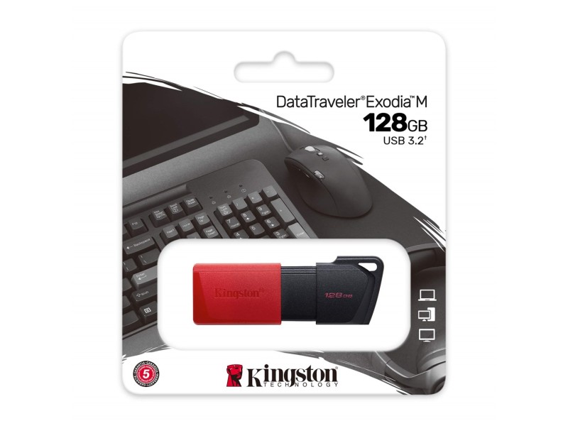 Kingston Exodia 128GB USB 3.2. Red DTXM/128GB – Kingston USB памети