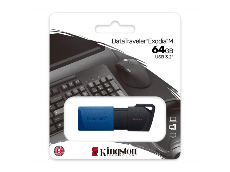 Kingston Exodia 64GB USB 3.2. Blue DTXM/64GB – Kingston USB памети