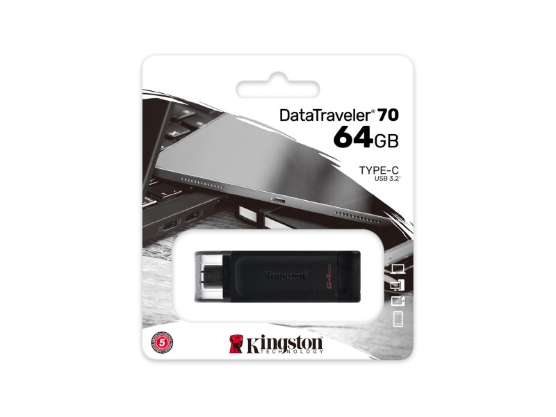 Kingston Technology DataTraveler 64GB USB-C 3.2 Gen 1 70 DT70/64GB – Kingston USB памети