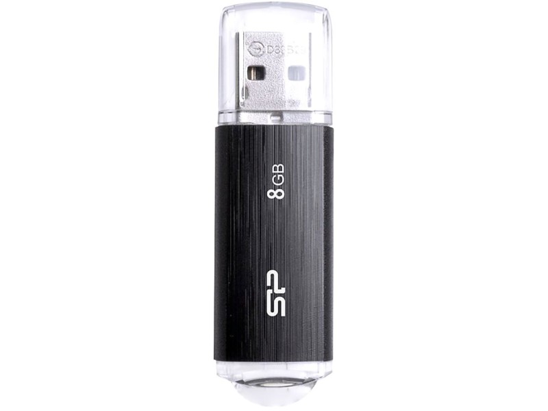 SILICON POWER Ultima U02 Pendrive USB flash drive 8 GB USB 2.0 (SP008GBUF2U02V1K) Black SP008GBUF2U02V1K – SILICON POWER USB памети