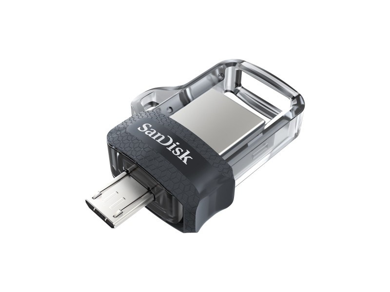 SanDisk Ultra Dual m3.0 USB flash drive 128 GB USB Type-A / Micro-USB 3.2 Gen 1 (3.1 Gen 1) Black, Silver, Transparent SDDD3-128G-G46 – SANDISK USB памети