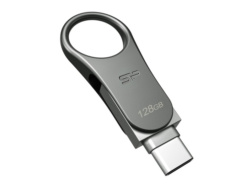 Silicon Power Mobile C80 USB flash drive 128 GB USB Type-A / USB Type-C 3.0 (3.1 Gen 1) Titanium SP128GBUC3C80V1S – SILICON POWER USB памети