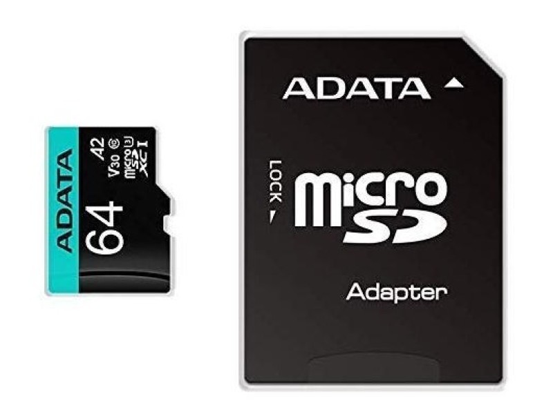 ADATA Premier Pro 64 GB MicroSDXC UHS-I Class 10 AUSDX64GUI3V30SA2-RA1 – ADATA Карти памет