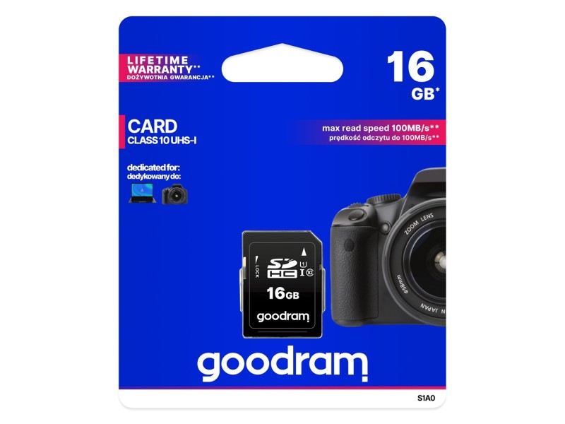GOODRAM SDHC 16GB CL10 UHS-I S1A0-0160R12 – GOODRAM Карти памет