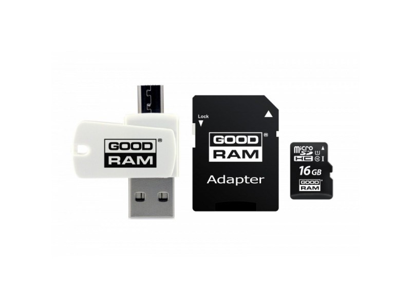 Goodram M1A4-0160R12 memory card 16 GB MicroSDHC Class 10 UHS-I M1A4-0160R12 – GOODRAM Карти памет