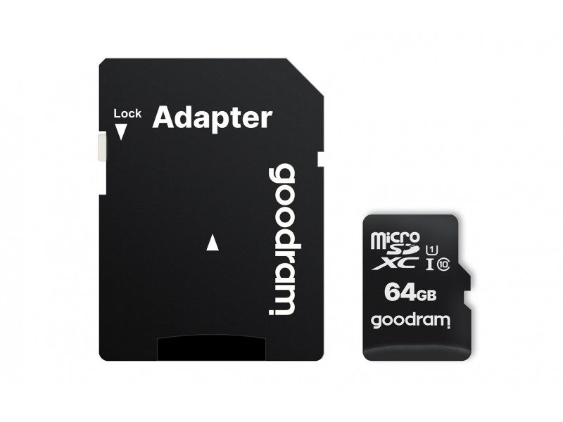 Goodram M1AA-0640R12 memory card 64 GB MicroSDXC Class 10 UHS-I Goodram M1AA-0640R12 memory card 64 GB MicroSDXC Class 10 UHS-I