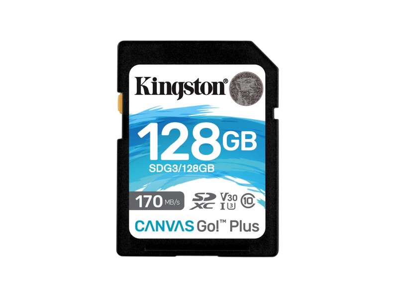 Kingston Technology 128GB SDXC Canvas Go Plus 170R C10 UHS-I U3 V30 SDG3/128GB – Kingston Карти памет