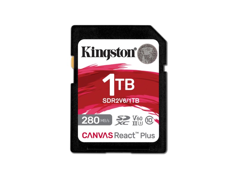 Kingston Technology 1TB Canvas React Plus SDXC UHS-II 280R/150W U3 V60 for Full HD/4K SDR2V6/1TB – Kingston Карти памет