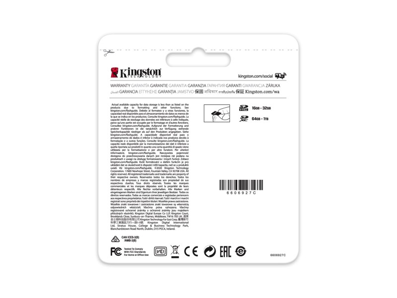 Kingston Technology 256GB SDXC Canvas Select Plus 100R C10 UHS-I U3 V30 SDS2/256GB – Kingston Карти памет