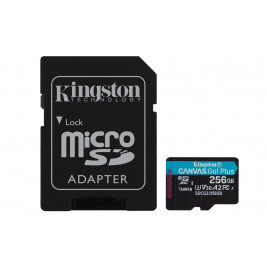 Kingston Technology 256GB microSDXC Canvas Go Plus 170R A2 U3 V30 Card + ADP