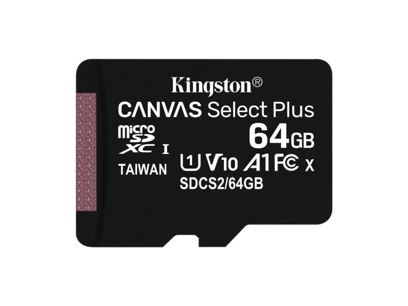 Kingston Technology 64GB micSDXC Canvas Select Plus 100R A1 C10 Single Pack w/o ADP SDCS2/64GBSP – Kingston Карти памет