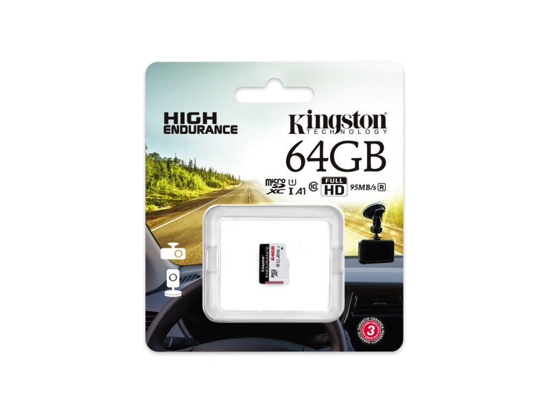 Kingston Technology High Endurance 64 GB MicroSD UHS-I Class 10 SDCE/64GB – Kingston Карти памет