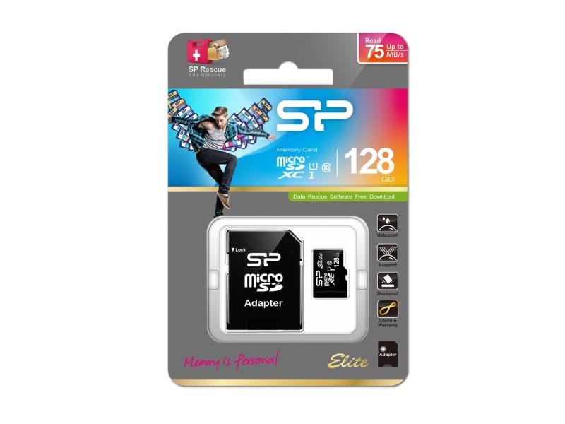 Silicon Power Elite 128 GB MicroSDXC UHS-I Class 10 SP128GBSTXBU1V10SP – SILICON POWER Карти памет