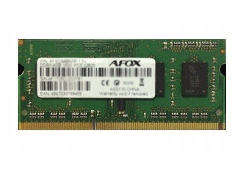 AFOX SO-DIMM DDR3 8GB memory module 1333 MHz AFSD38AK1P – AFOX Оперативна памет