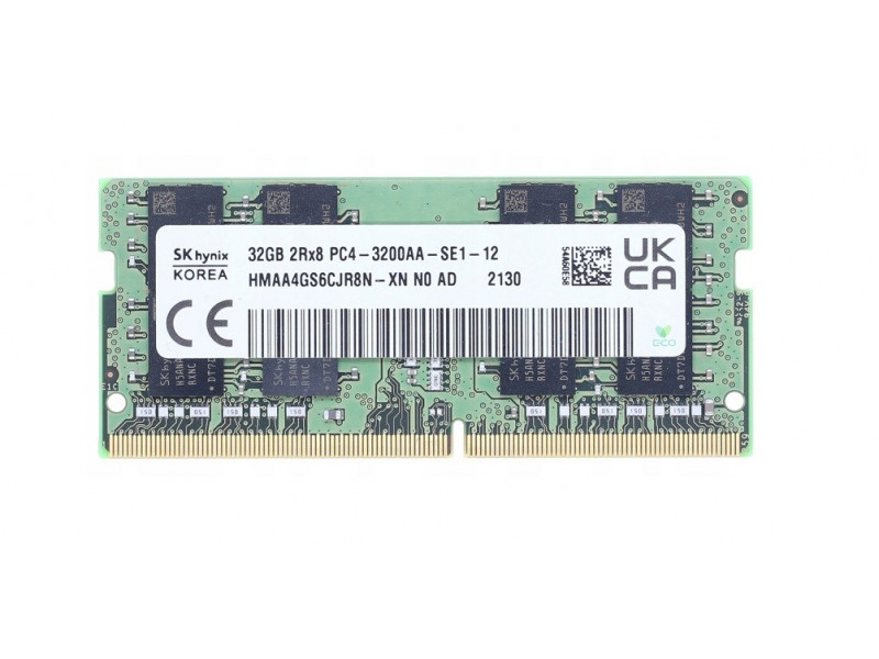 Hynix SO-DIMM 32GB DDR4 2Rx8 3200MHz PC4-25600 HMAA4GS6CJR8N-XN Hynix SO-DIMM 32GB DDR4 2Rx8 3200MHz PC4-25600 HMAA4GS6CJR8N-XN