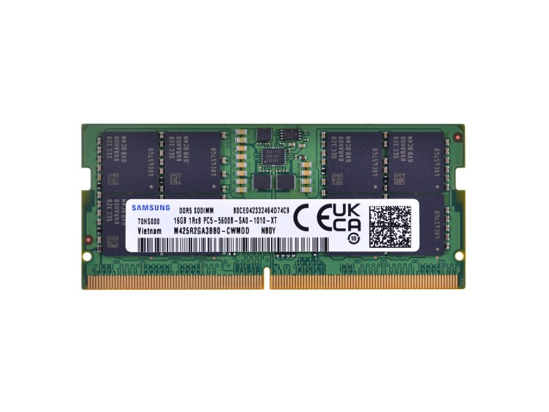 Samsung SO-DIMM 16GB DDR5 1Rx8 5600MHz PC5-44800 M425R2GA3BB0-CWM M425R2GA3BB0-CWM – Samsung SemiConductor Оперативна памет