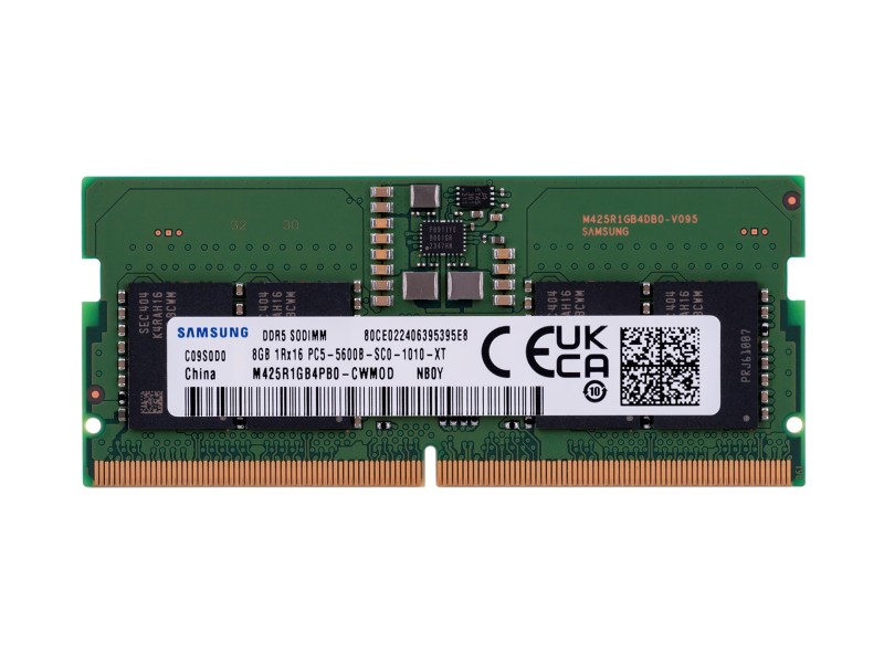 Samsung SO-DIMM 8GB DDR5 1Rx16 5600MHz PC5-44800 M425R1GB4BB0-CWM Samsung SO-DIMM 8GB DDR5 1Rx16 5600MHz PC5-44800 M425R1GB4BB0-CWM M425R1GB4BB0-CWM – Samsung SemiConductor Оперативна памет