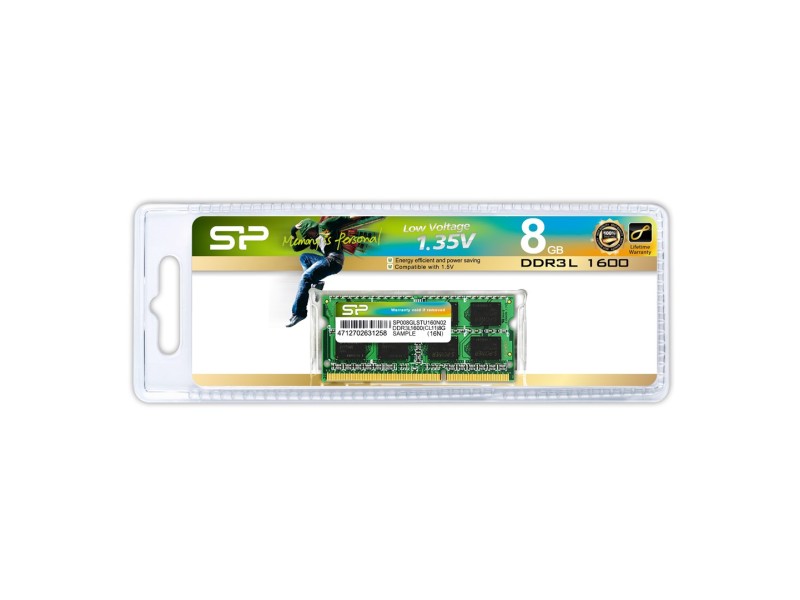 Silicon Power 8GB DDR3L SO-DIMM memory module 1 x 8 GB 1600 MHz SP008GLSTU160N02 – SILICON POWER Оперативна памет