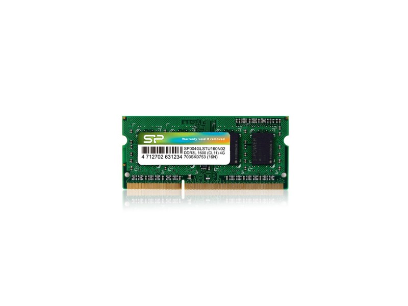 Silicon Power SP004GLSTU160N02 memory module 4 GB 1 x 4 GB DDR3L 1600 MHz SP004GLSTU160N02 – SILICON POWER Оперативна памет