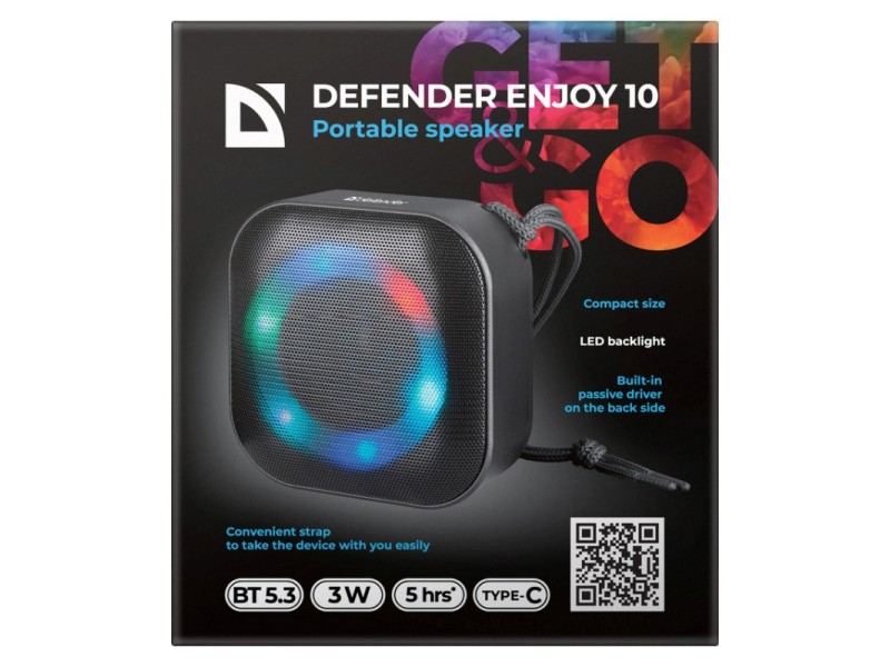 BLUETOOTH SPEAKER DEFENDER ENJOY 10 3W CZARNY 65009 – Defender Тонколони