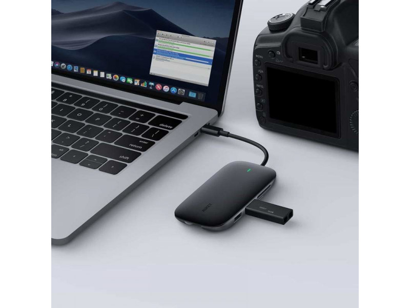 AUKEY CB-C71 interface hub 5000 Mbit/s Black AUKEY CB-C71 interface hub 5000 Mbit/s Black
