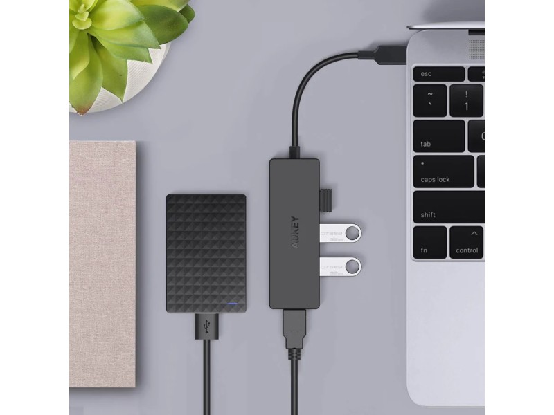 AUKEY CBC64 Wired USB 3.2 Gen 2 (3.1 Gen 2) Type-C Black CB-C64 – AUKEY USB Хъбове
