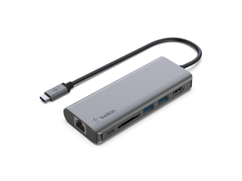 Belkin AVC008BTSGY laptop dock/port replicator USB 3.2 Gen 1 (3.1 Gen 1) Type-C Black, Grey AVC008BTSGY – Belkin USB Хъбове
