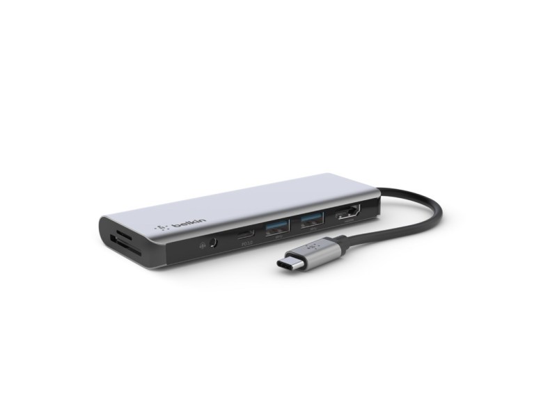 Belkin AVC009btSGY Hub USB 3.2 Gen 1 (3.1 Gen 1) Type-C Silver AVC009BTSGY – Belkin USB Хъбове